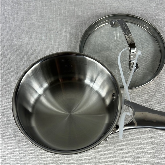 Cuisinart 1 Qt Sauce Pan Glass Lid Stainless Steel Chefs Classic #7719-14PP NEW - Picture 5 of 9